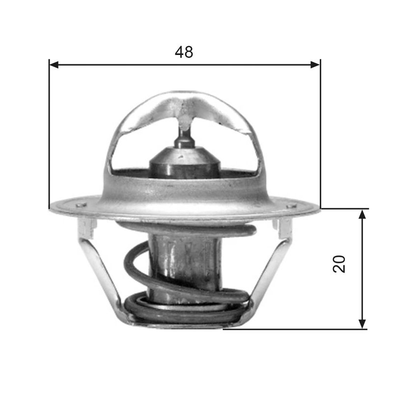 GATES TH00382G1 Thermostat, coolant