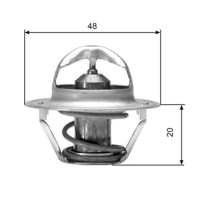 Thermostat, coolant GATES TH00382G1