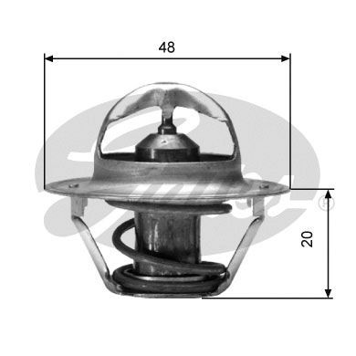 Thermostat, coolant GATES TH00391G2