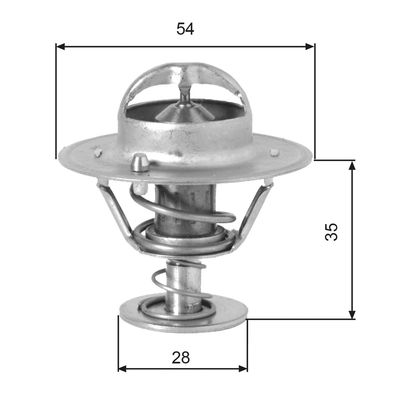 Thermostat, coolant GATES TH00782G1