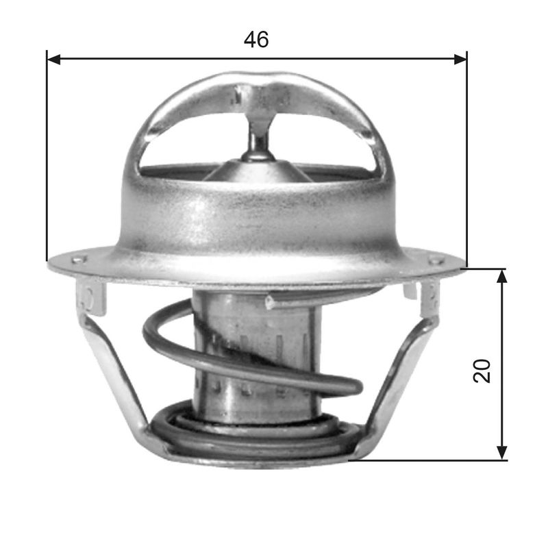 GATES TH03082G1 Thermostat, coolant