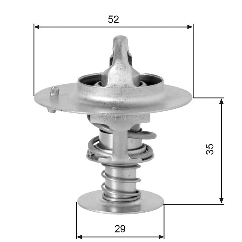 GATES TH03382G1 Thermostat, coolant