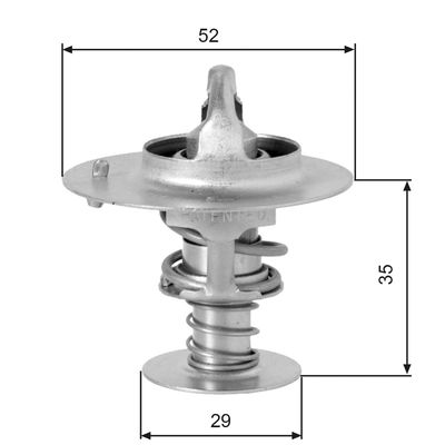Thermostat, coolant GATES TH03382G1