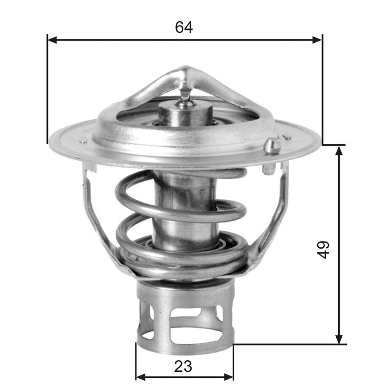 GATES TH04077 Thermostat, coolant