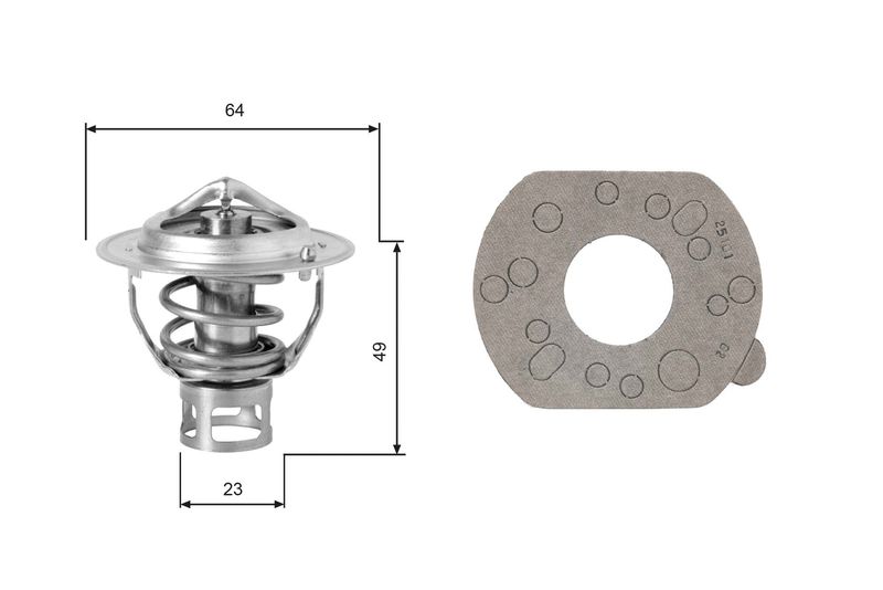 GATES TH04077G1 Thermostat, coolant