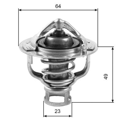 Thermostat, coolant GATES TH04082
