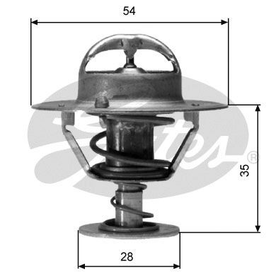 GATES TH04277G1 Thermostat, coolant