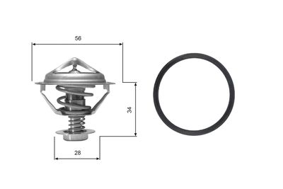 Thermostat, coolant GATES TH05682G1