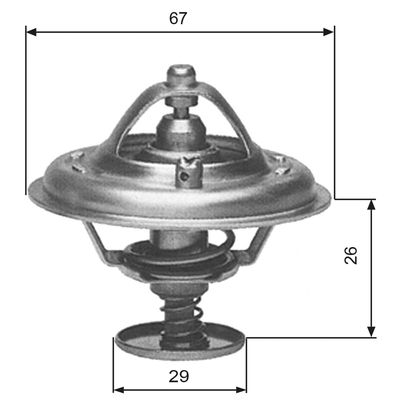 Thermostat, coolant GATES TH09180G1