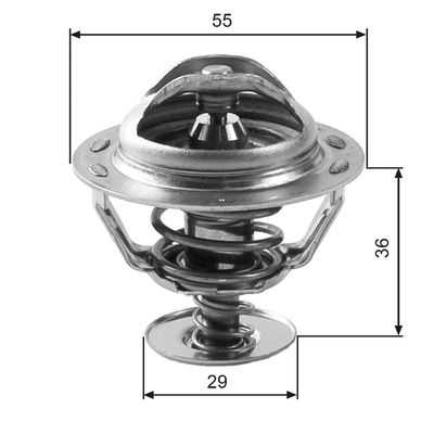 Thermostat, coolant GATES TH12283G1