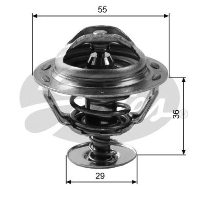 Thermostat, coolant GATES TH12283G2