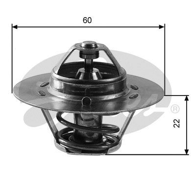 Thermostat, coolant GATES TH12488G1