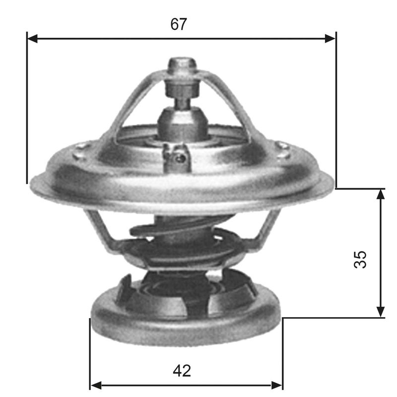 GATES TH12680G1 Thermostat, coolant