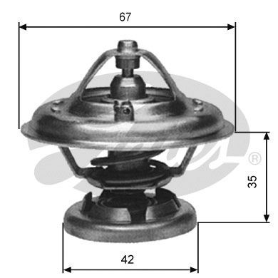 Thermostat, coolant GATES TH12685G1