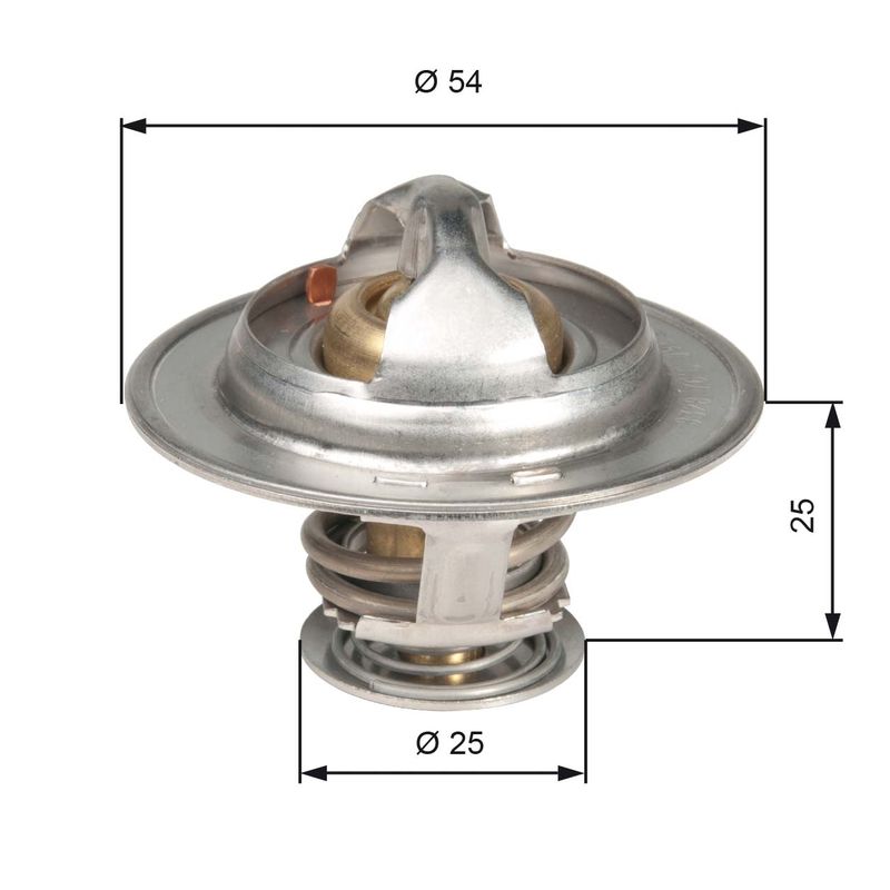 GATES TH13076G1 Thermostat, coolant