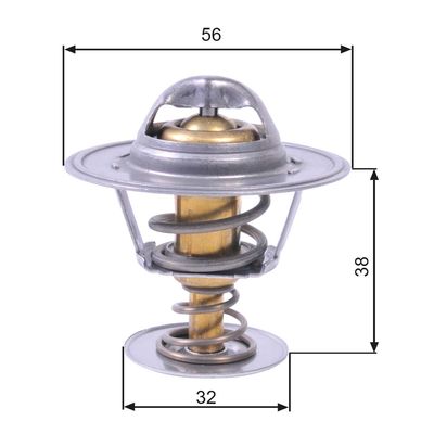 Thermostat, coolant GATES TH13182G1