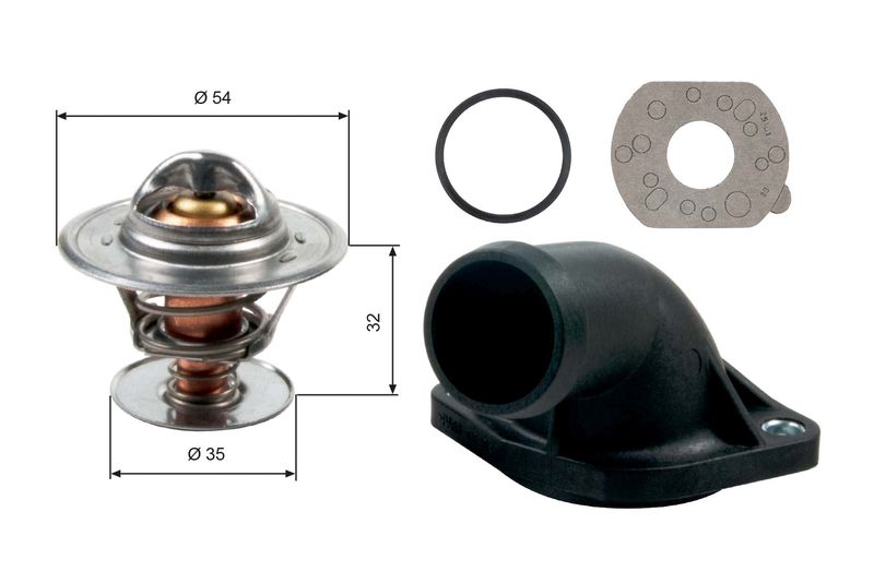 GATES TH13684K1 Thermostat, coolant