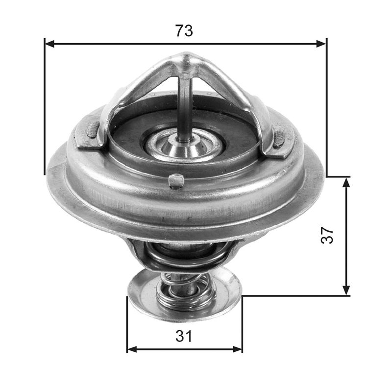 GATES TH24582G1 Thermostat, coolant