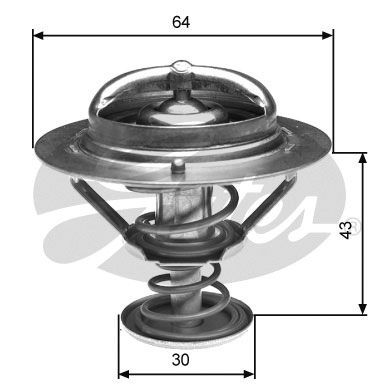 GATES TH27088G1 Thermostat, coolant
