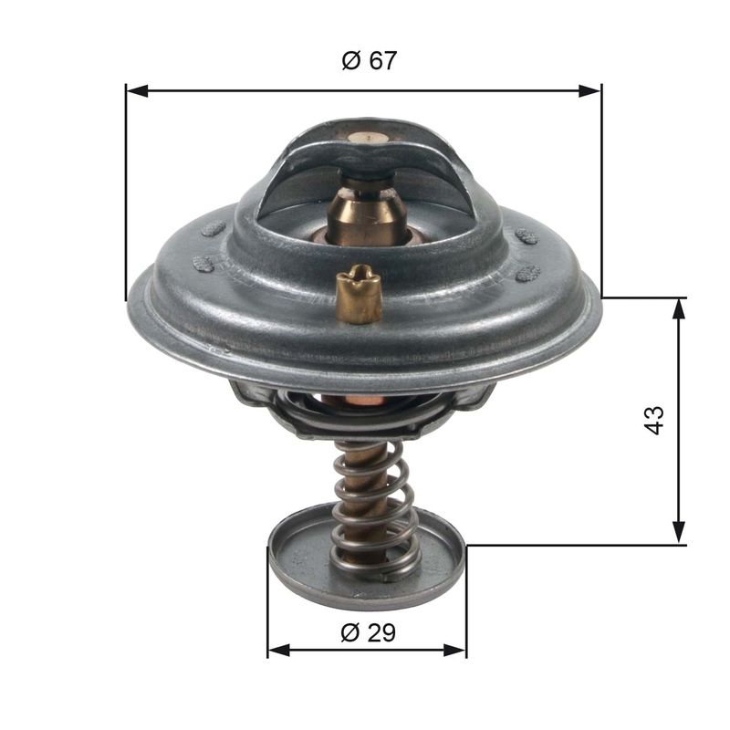 GATES TH27680G1 Thermostat, coolant