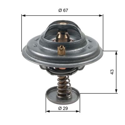 Thermostat, coolant GATES TH27680G1