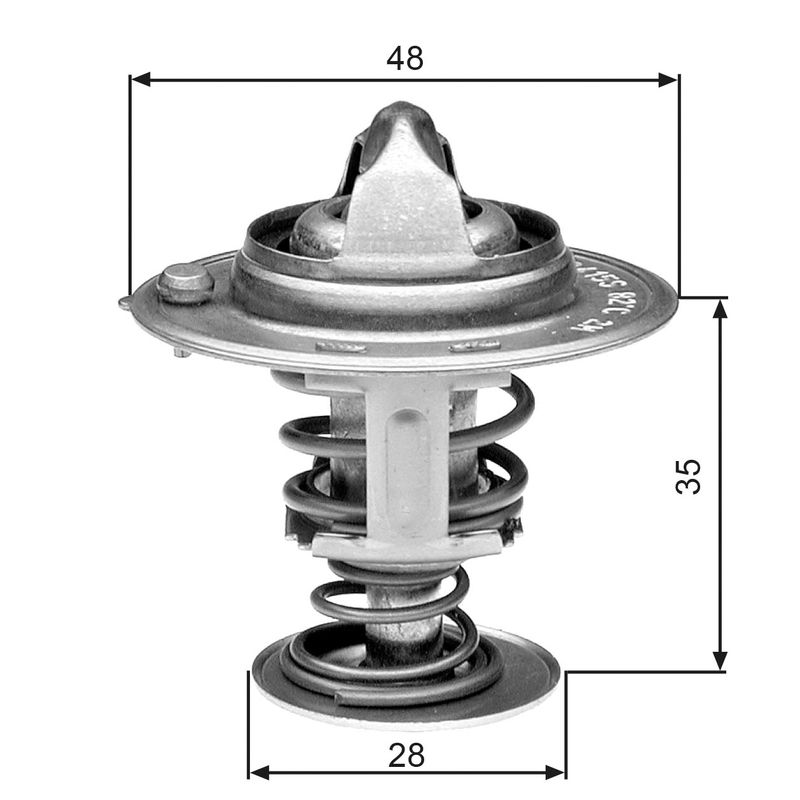 GATES TH30082G1 Thermostat, coolant