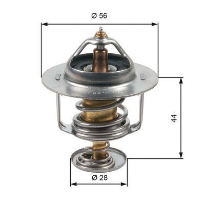 Thermostat, coolant GATES TH30282G1