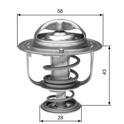 Thermostat, coolant GATES TH31271G1