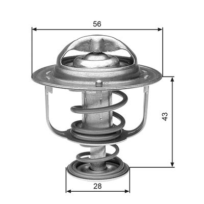 Thermostat, coolant GATES TH31388G1