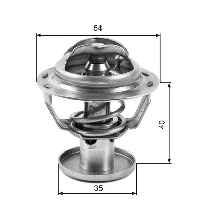 Thermostat, coolant GATES TH32387G1