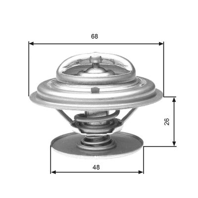 Thermostat, coolant GATES TH32882G1