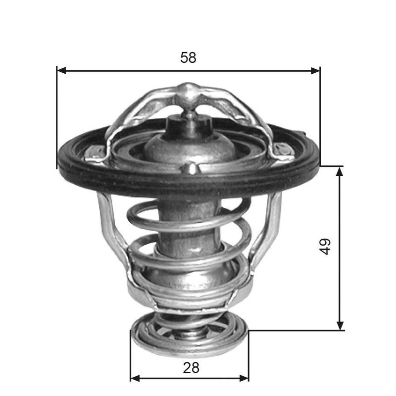 GATES TH33682G1 Thermostat, coolant