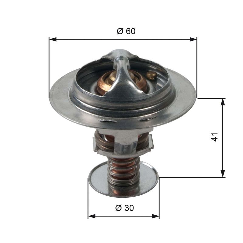 GATES TH34882G1 Thermostat, coolant