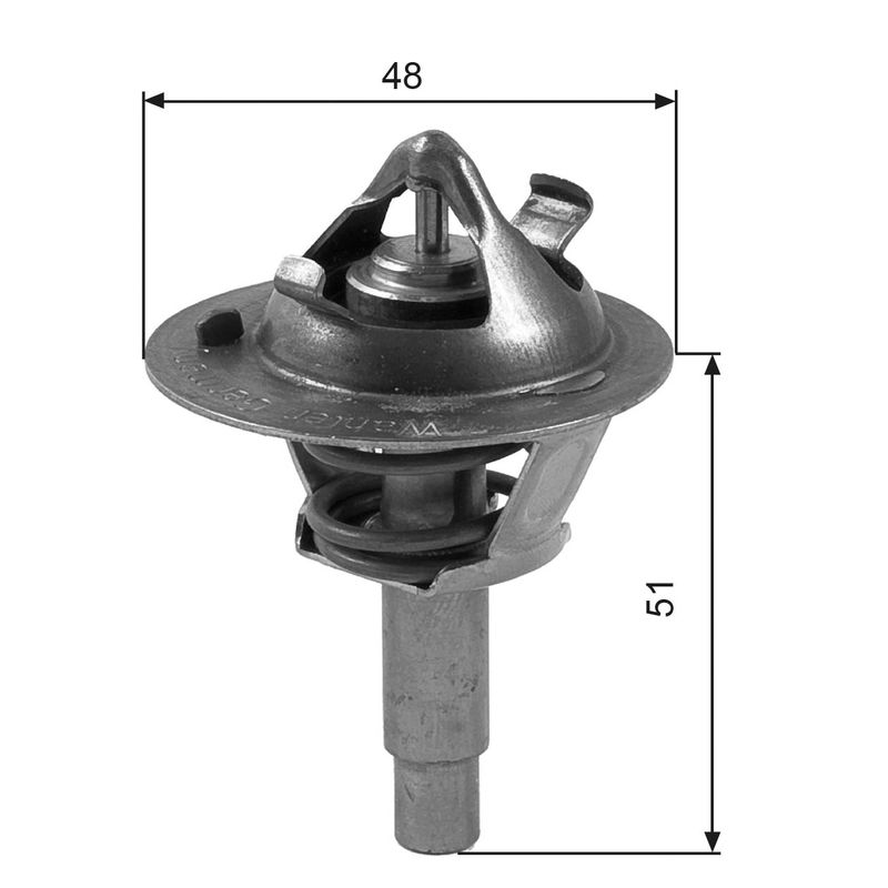 GATES TH38490G1 Thermostat, coolant
