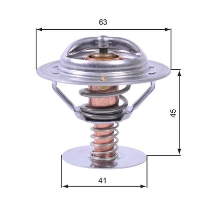 Thermostat, coolant GATES TH43080