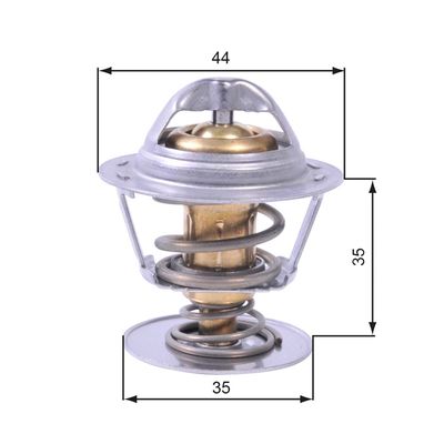 Thermostat, coolant GATES TH43688G1