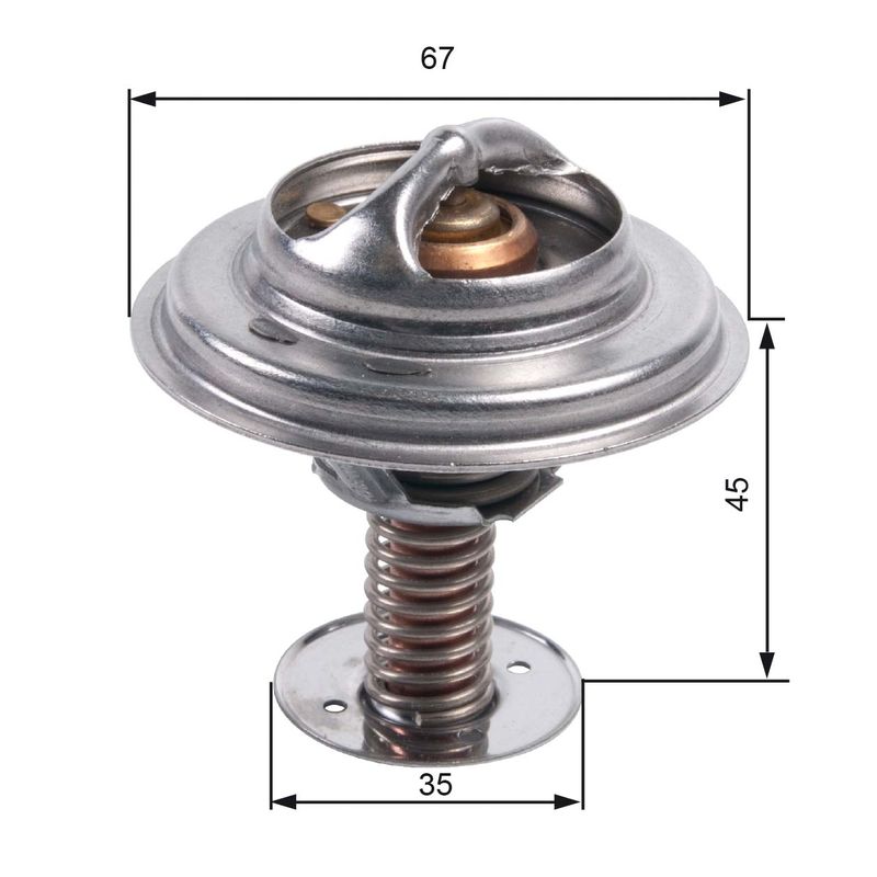 GATES TH45682G1 Thermostat, coolant