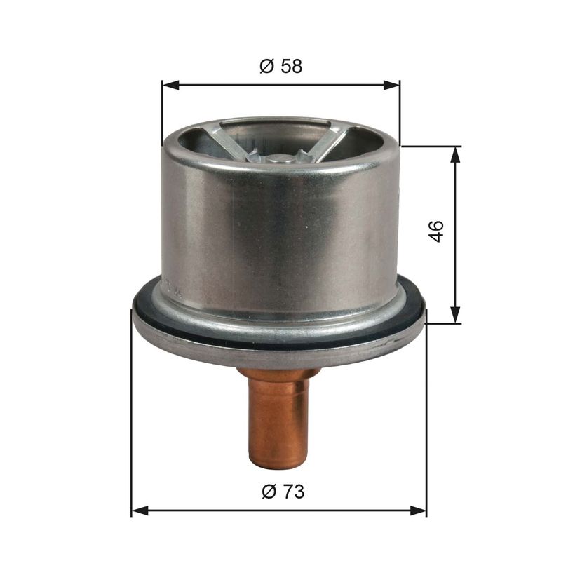 GATES TH51287G1 Thermostat, coolant
