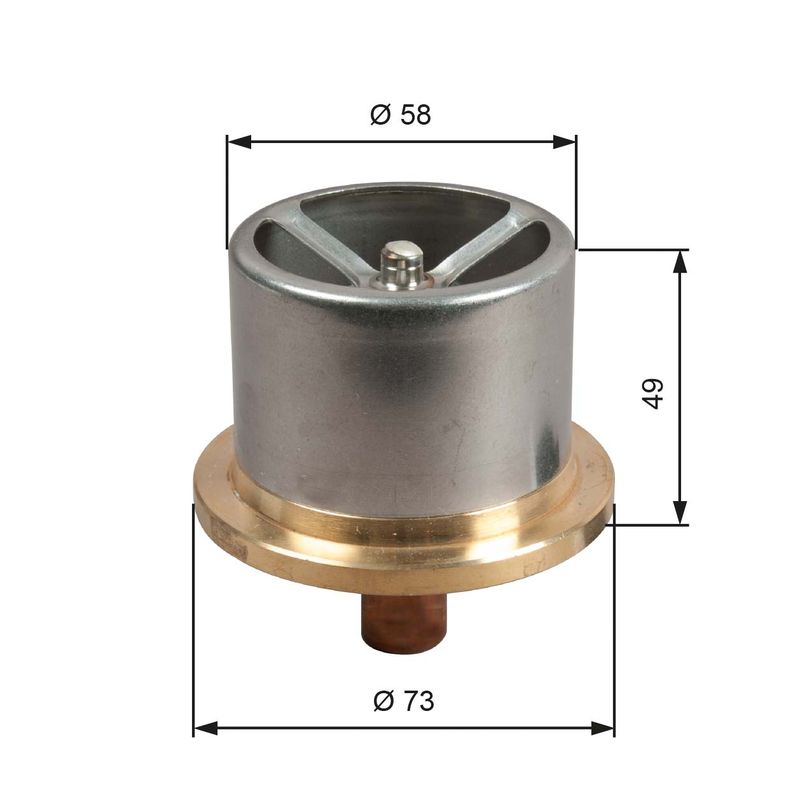 GATES TH51386 Thermostat, coolant