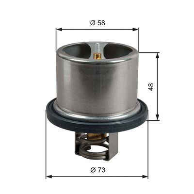 Thermostat, coolant GATES TH52386G1