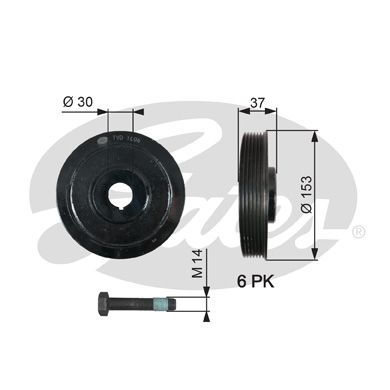 GATES TVD1006A Belt Pulley, crankshaft
