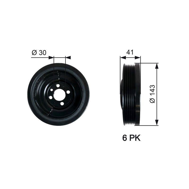 GATES TVD1031 Belt Pulley, crankshaft