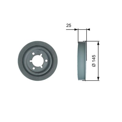 Belt Pulley, crankshaft GATES TVD1056