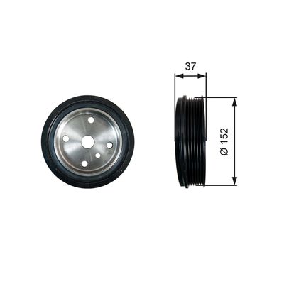 Belt Pulley, crankshaft GATES TVD1137