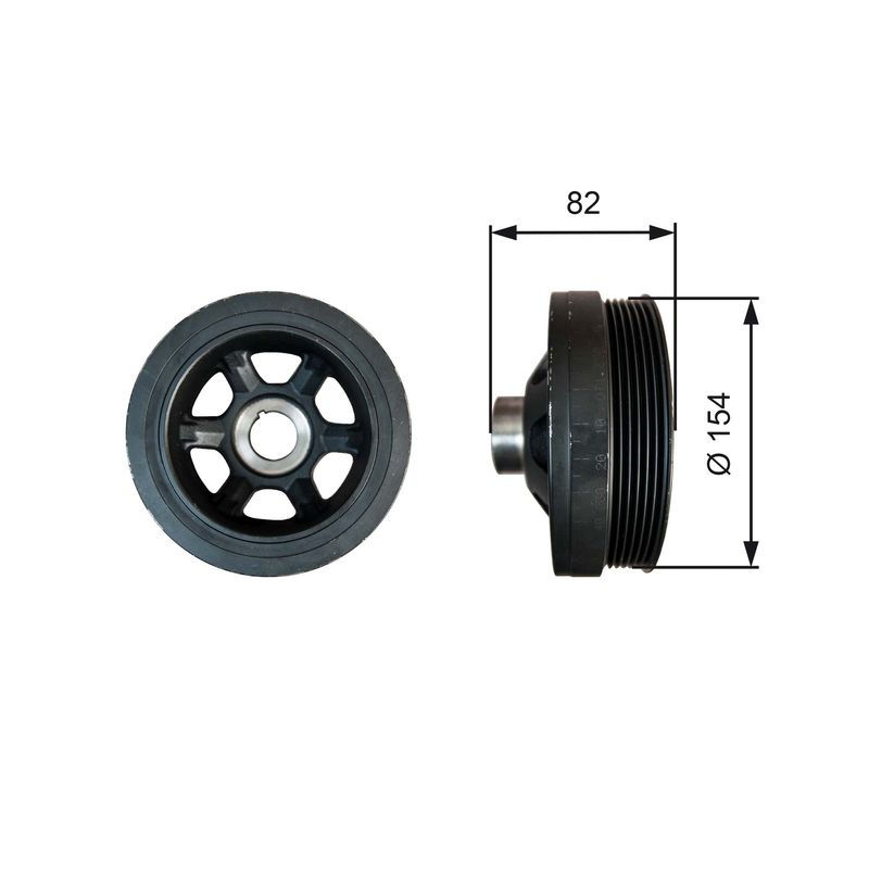 GATES TVD1139 Belt Pulley, crankshaft