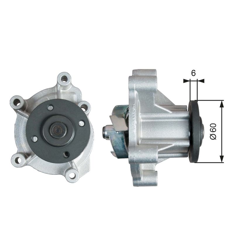 GATES WP0134 Water Pump, engine cooling
