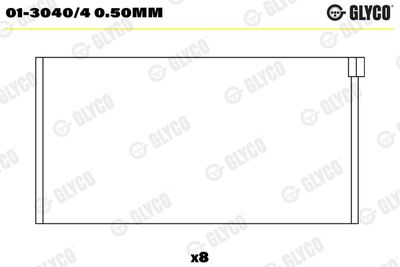 Connecting Rod Bearing GLYCO 01-3040/4 0.50mm