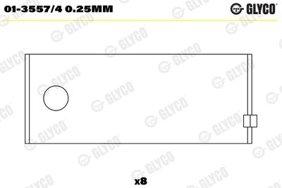 Connecting Rod Bearing GLYCO 01-3557/4 0.25mm