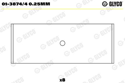 Connecting Rod Bearing GLYCO 01-3874/4 0.25mm