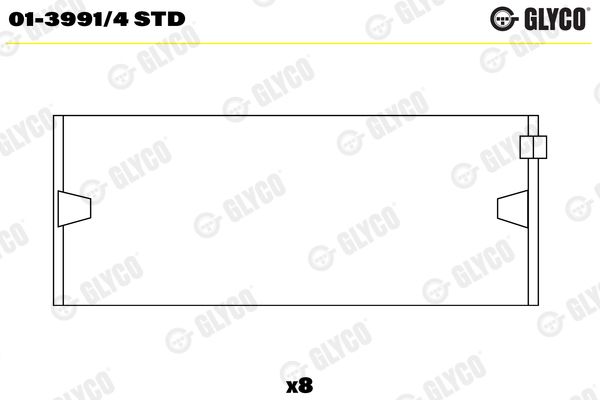 GLYCO 01-3991/4 STD Connecting Rod Bearing